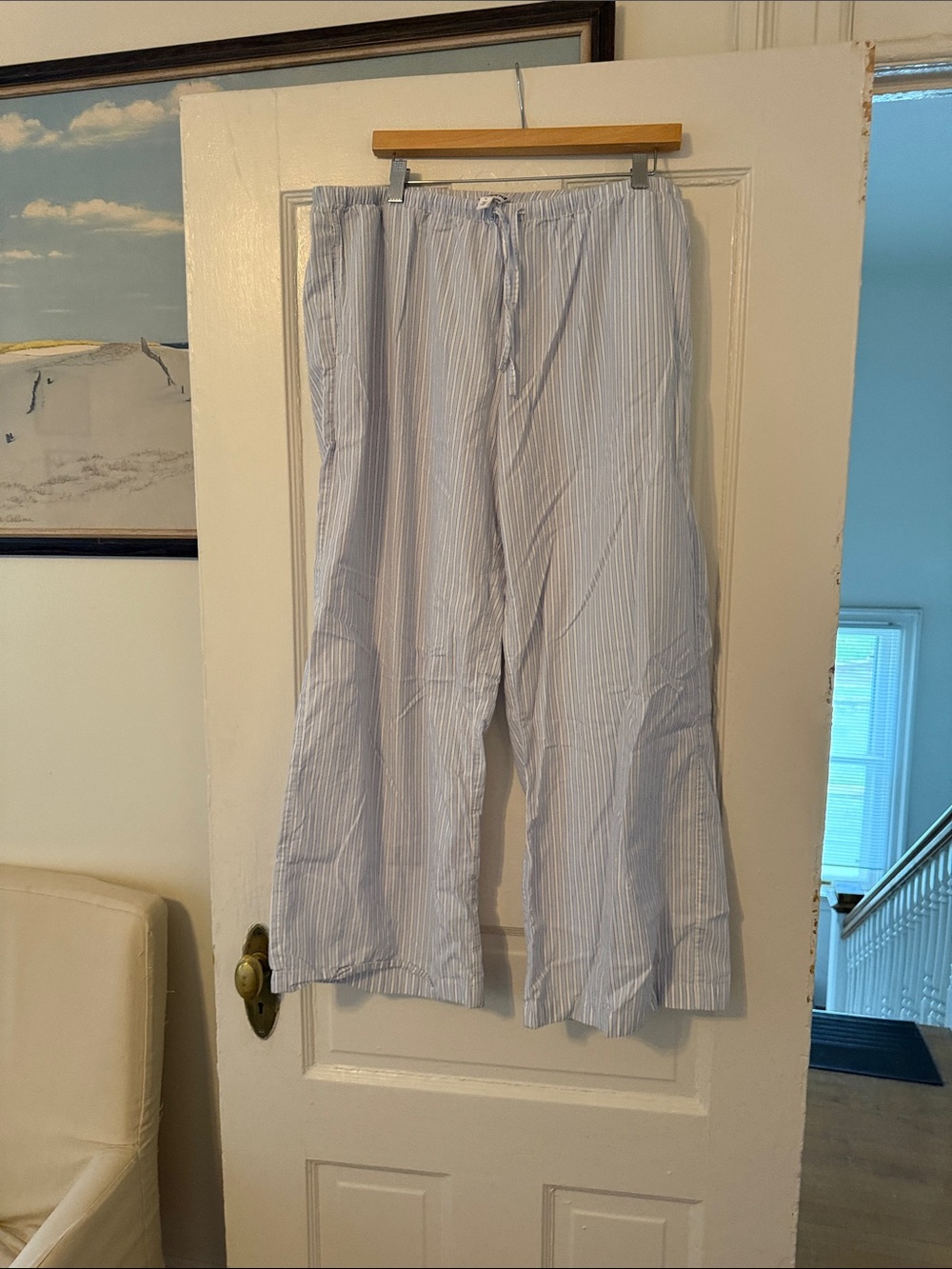 Nordstrom Abound Brand Light Blue Striped Women’s Beach Lounge Pants xl